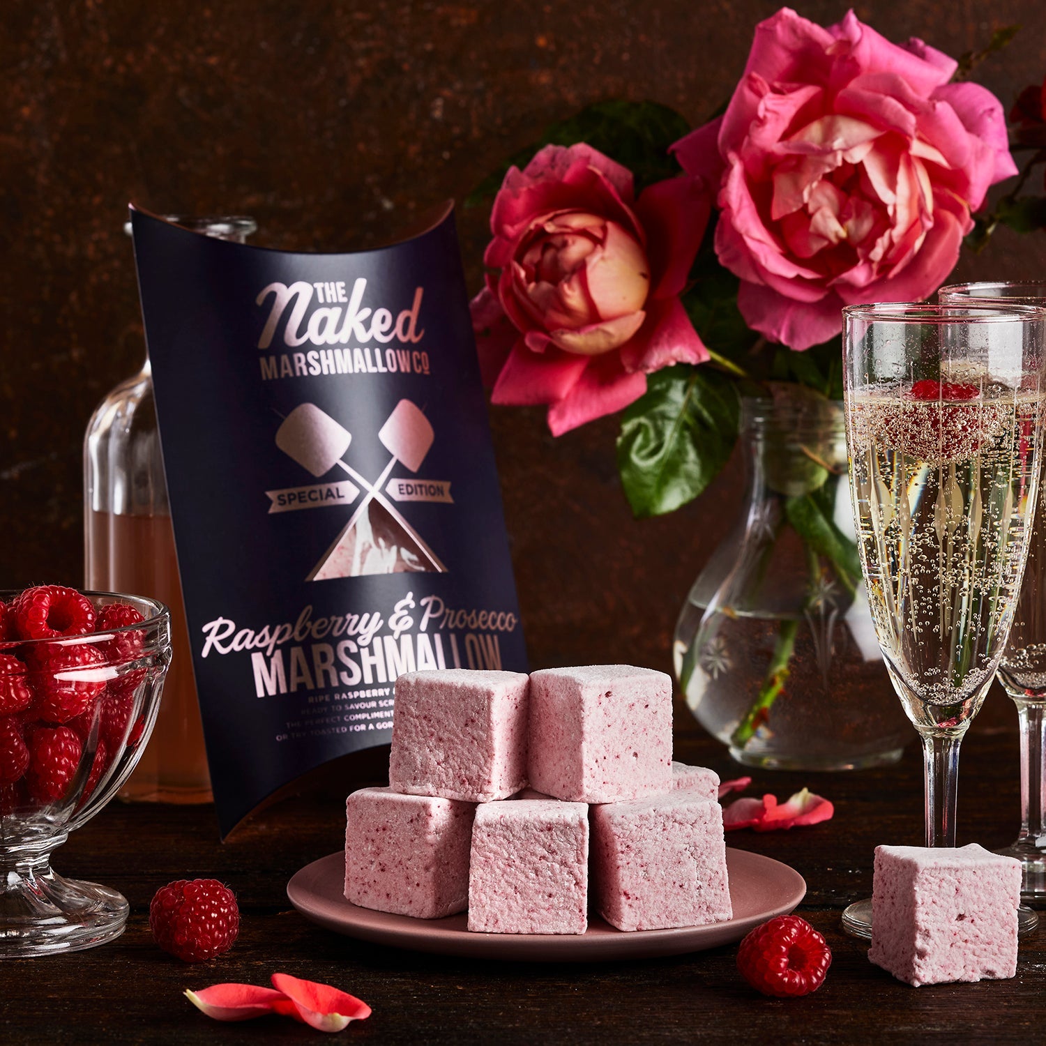 Raspberry & Prosecco Gourmet Marshmallows