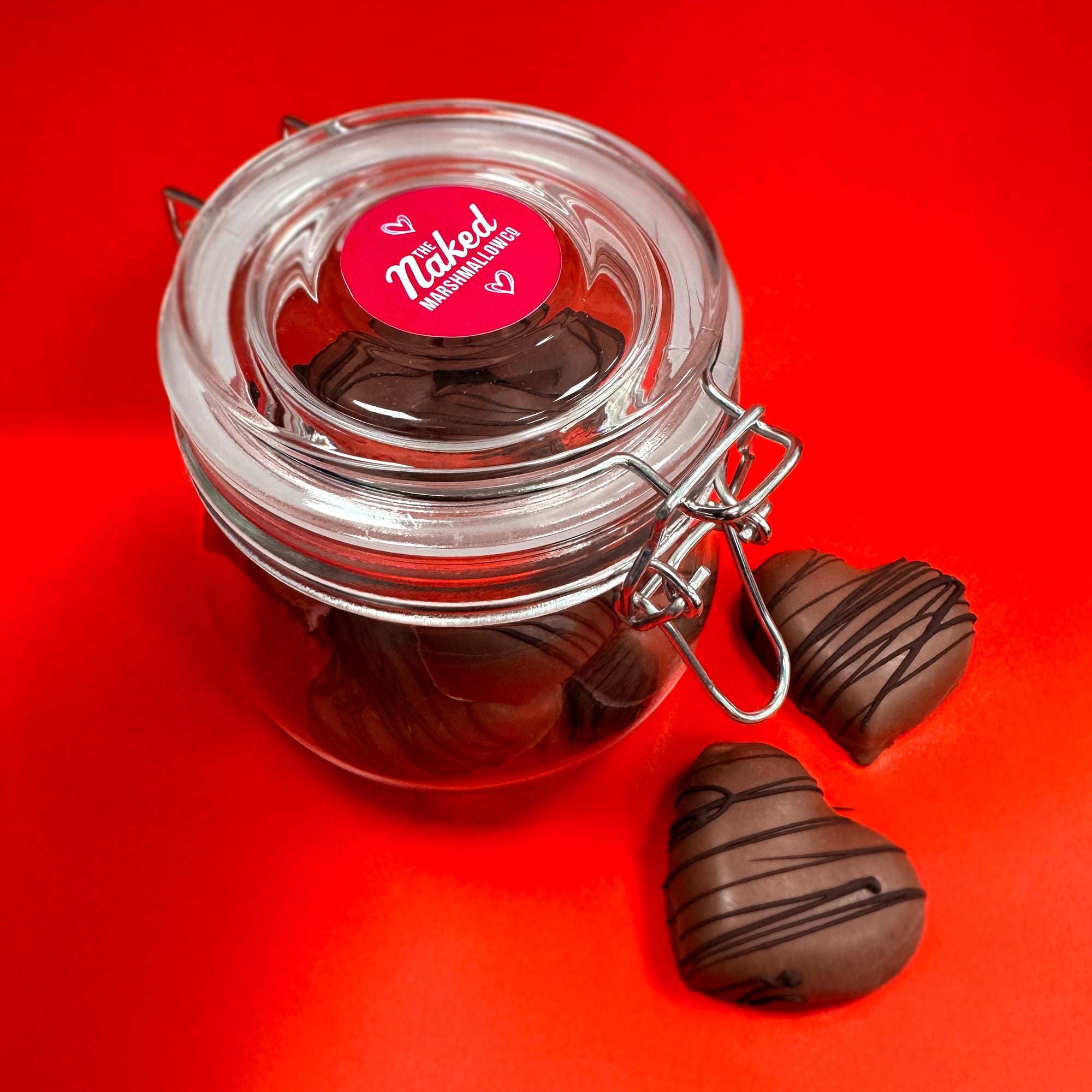 Vanilla Marshmallow Hearts in Belgian Milk & Dark Chocolate